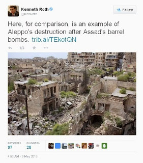 HRW cambiando el sentido de una imagen de AFP