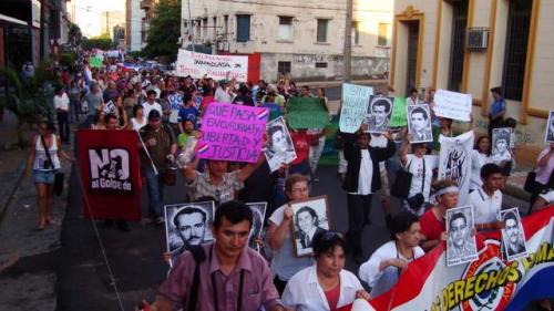 Curuguaty marcha por los derechos humanos en asuncion