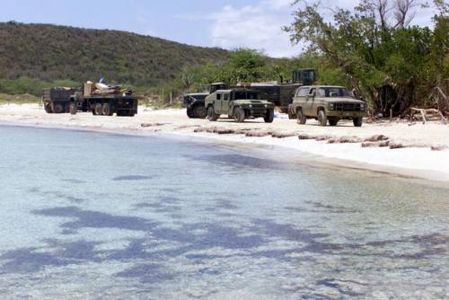  1 navy vehicles in vieques beach