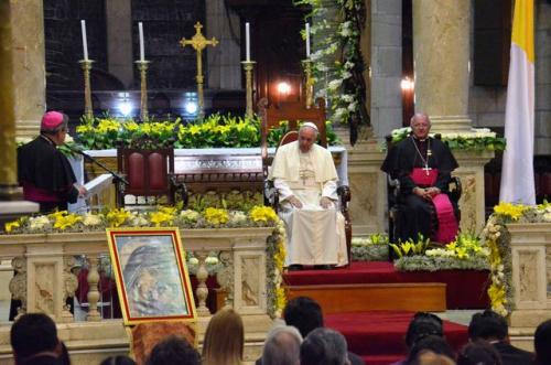 Papa Francisco en Bolivia 1 papa bol catedral 7