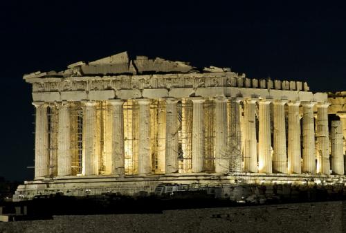 parthenon parthenon night