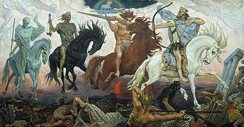Los Jinetes del Apocalipis (fuente Wikipedia) 350px jinetes del apocalipsis vasnetsov wikipedia Los Jinetes del Apocalipis (fuente Wikipedia) 350px jinetes del apocalipsis vasnetsov wikipedia