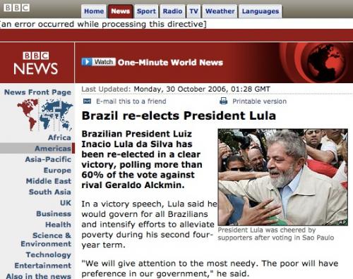  brazil reelects lula 2006 bbc