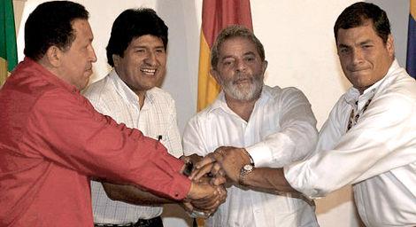  evo chavez lula correa