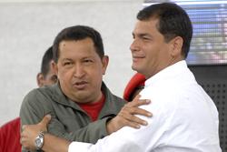 Hugo Chávez y Rafael Correa image001