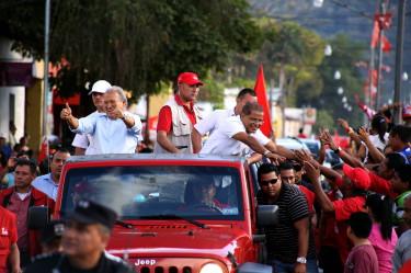 Caravana de la victoria del FMLN, elecciones 2014 fmln caravana victoria campana 2014