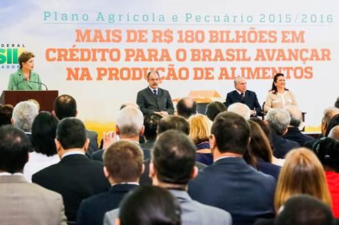 Foto: Roberto Stuckert Filho/PR (02/06/2015)  Dilma Plano Agricola