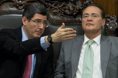 Foto: Marcelo Camargo/ABr Joaquim Levy   Renan Calheiros