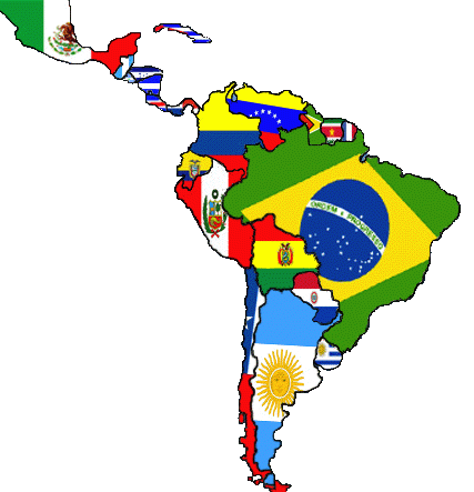 mapa america latina banderas mapa america latina banderas