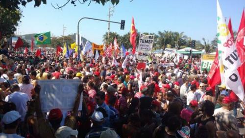 Foto: Carla Santos manif contra temer olimpiadas 2016   carla santos