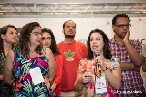 Participantes entre delegados e observadores se reuniram no Espaço Anhanguera, em São Paulo, entre os dias 21 e 23 de abril   Foto: Lydiane Ponciano partcipanrtes fndc