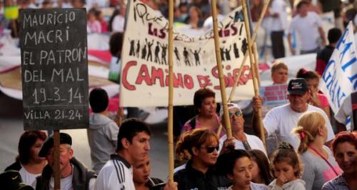 Foto: Telesur protesta argentina contra macri