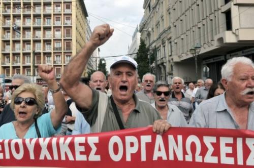 Protestas de jubilados en Grecia protestas grecia