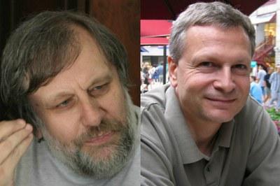 Foto: Slavoj Žižek e Dani Rodrik (Ana Yumi Kajiki e Arquivo Pessoal) slavoj dani