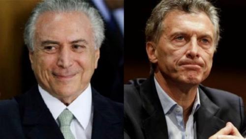 Foto: Telesur twitter temer y macri telesur