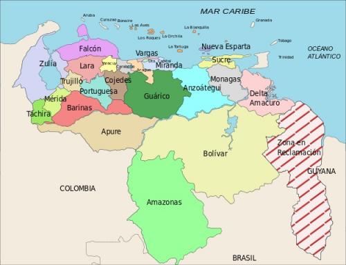 Venezuela Guyana venezuela division politica territorial