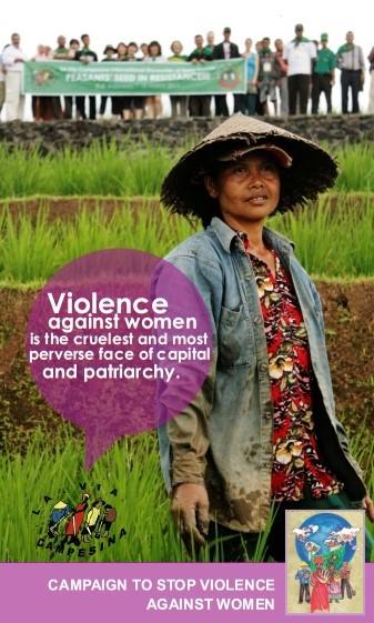 violence against women   via campesina poster